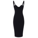 Elisabetta Franchi - Midi Dress with Bow Detail - Black - Dress - Made in Italy - Luxury Exclusive Collection