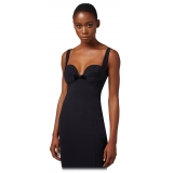 Elisabetta Franchi - Midi Dress with Bow Detail - Black - Dress - Made in Italy - Luxury Exclusive Collection