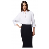 Elisabetta Franchi - Abito Camicia e Gonna a Sirena - Bianco/Nero - Made in Italy - Luxury Exclusive Collection