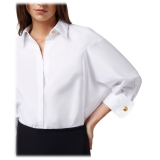 Elisabetta Franchi - Abito Camicia e Gonna a Sirena - Bianco/Nero - Made in Italy - Luxury Exclusive Collection