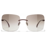 Chanel - Occhiali da Sole Quadrati - Marrone - Chanel Eyewear