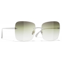 Chanel - Occhiali da Sole Quadrati - Argento - Chanel Eyewear