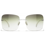 Chanel - Occhiali da Sole Quadrati - Argento - Chanel Eyewear