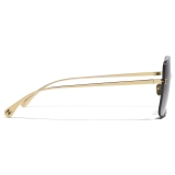 Chanel - Occhiali da Sole Quadrati - Oro Chiaro - Chanel Eyewear