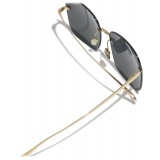 Chanel - Occhiali da Sole Quadrati - Oro Chiaro - Chanel Eyewear