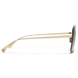 Chanel - Occhiali da Sole Quadrati - Oro Chiaro - Chanel Eyewear