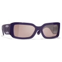 Chanel - Occhiali da Sole Rettangolari - Viola Rosa - Chanel Eyewear