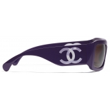 Chanel - Occhiali da Sole Rettangolari - Viola Rosa - Chanel Eyewear