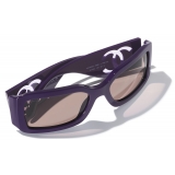 Chanel - Occhiali da Sole Rettangolari - Viola Rosa - Chanel Eyewear