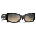 Chanel - Rectangle Sunglasses - Black Gray - Chanel Eyewear