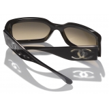 Chanel - Occhiali da Sole Rettangolari - Nero Grigio - Chanel Eyewear