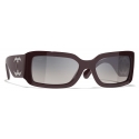 Chanel - Rectangle Sunglasses - Black Gray - Chanel Eyewear