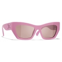 Chanel - Occhiali da Sole Cat Eye - Rosa - Chanel Eyewear