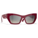 Chanel - Cat Eye Sunglasses - Red Gray - Chanel Eyewear