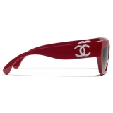 Chanel - Cat Eye Sunglasses - Red Gray - Chanel Eyewear