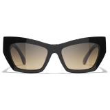 Chanel - Cat Eye Sunglasses - Black Gray - Chanel Eyewear