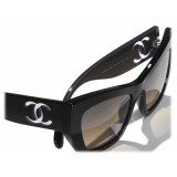 Chanel - Cat Eye Sunglasses - Black Gray - Chanel Eyewear