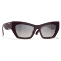 Chanel - Cat Eye Sunglasses - Dark Purple Gray - Chanel Eyewear