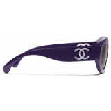 Chanel - Oval Sunglasses - Purple Pink - Chanel Eyewear