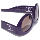 Chanel - Oval Sunglasses - Purple Pink - Chanel Eyewear