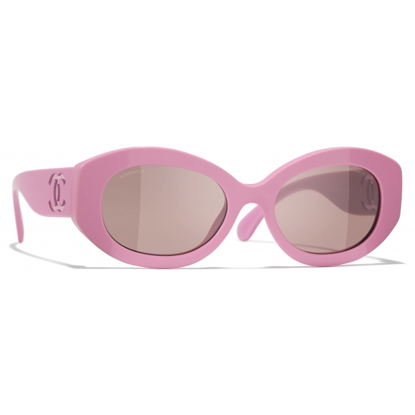 Chanel - Occhiali da Sole Ovali - Rosa - Chanel Eyewear