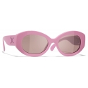 Chanel - Occhiali da Sole Ovali - Rosa - Chanel Eyewear