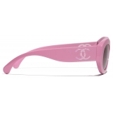 Chanel - Occhiali da Sole Ovali - Rosa - Chanel Eyewear