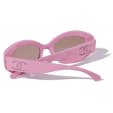 Chanel - Occhiali da Sole Ovali - Rosa - Chanel Eyewear