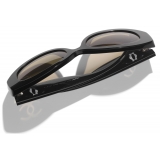 Chanel - Oval Sunglasses - Black Gray - Chanel Eyewear