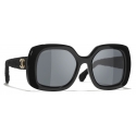 Chanel - Occhiali da Sole Quadrati - Nero Grigio - Chanel Eyewear