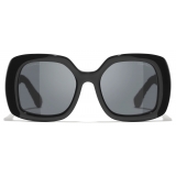 Chanel - Occhiali da Sole Quadrati - Nero Grigio - Chanel Eyewear