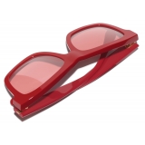 Chanel - Occhiali da Sole Quadrati - Rosso - Chanel Eyewear