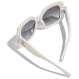 Chanel - Occhiali da Sole Quadrati - Ecru Grigio Chiaro - Chanel Eyewear