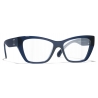 Chanel - Occhiali da Vista Cat-Eye - Peacock Blu - Chanel Eyewear