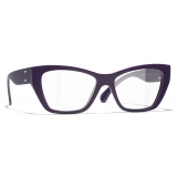 Chanel - Cat Eye Eyeglasses - Dark Purple - Chanel Eyewear