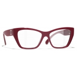 Chanel - Cat Eye Eyeglasses - Red - Chanel Eyewear