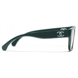 Chanel - Occhiali da Vista Quadrati - Verde - Chanel Eyewear