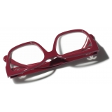 Chanel - Occhiali da Vista Quadrati - Rosso - Chanel Eyewear