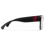 Chanel - Occhiali da Vista Quadrati - Nero Rosa - Chanel Eyewear