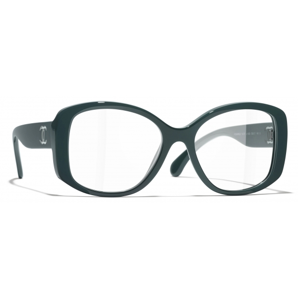 Chanel - Occhiali da Vista a Farfalla - Verde - Chanel Eyewear