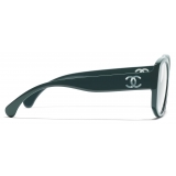 Chanel - Occhiali da Vista a Farfalla - Verde - Chanel Eyewear