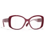 Chanel - Occhiali da Vista a Farfalla - Rosso - Chanel Eyewear