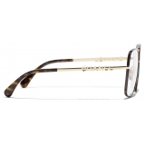 Chanel - Occhiali da Vista Quadrati - Oro Tartaruga - Chanel Eyewear