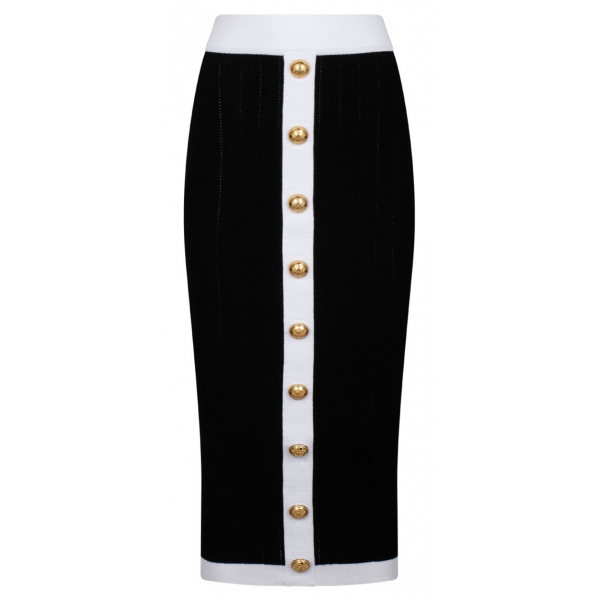 Balmain - Gonna Midi - Nero Bianco - Balmain Exclusive Luxury Collection