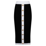 Balmain - Gonna Midi - Nero Bianco - Balmain Exclusive Luxury Collection