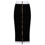 Balmain - Gonna Midi - Nero Bianco - Balmain Exclusive Luxury Collection