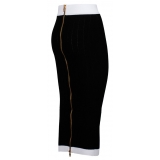 Balmain - Midi Skirt - Black White - Balmain Exclusive Luxury Collection