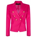 Balmain - Double Breasted Jacket - Fuchsia - Balmain Exclusive Luxury Collection