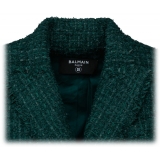 Balmain - Giacca in Tweed Misto Lana - Verde Nero - Balmain Exclusive Luxury Collection