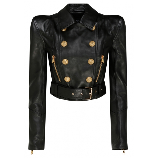 Balmain Leather Perfecto fashionable Cropped